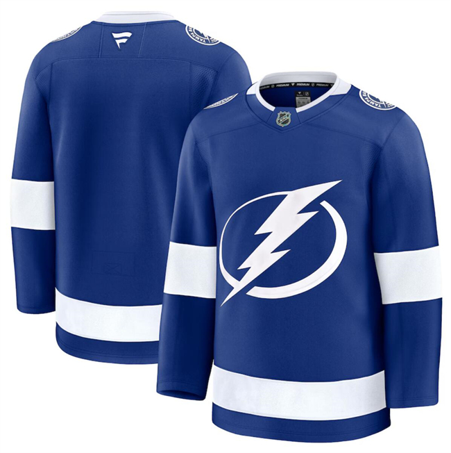 Men's Blue Tampa Bay Lightning Blank 2024-25 Home Stitched Hockey Jersey
